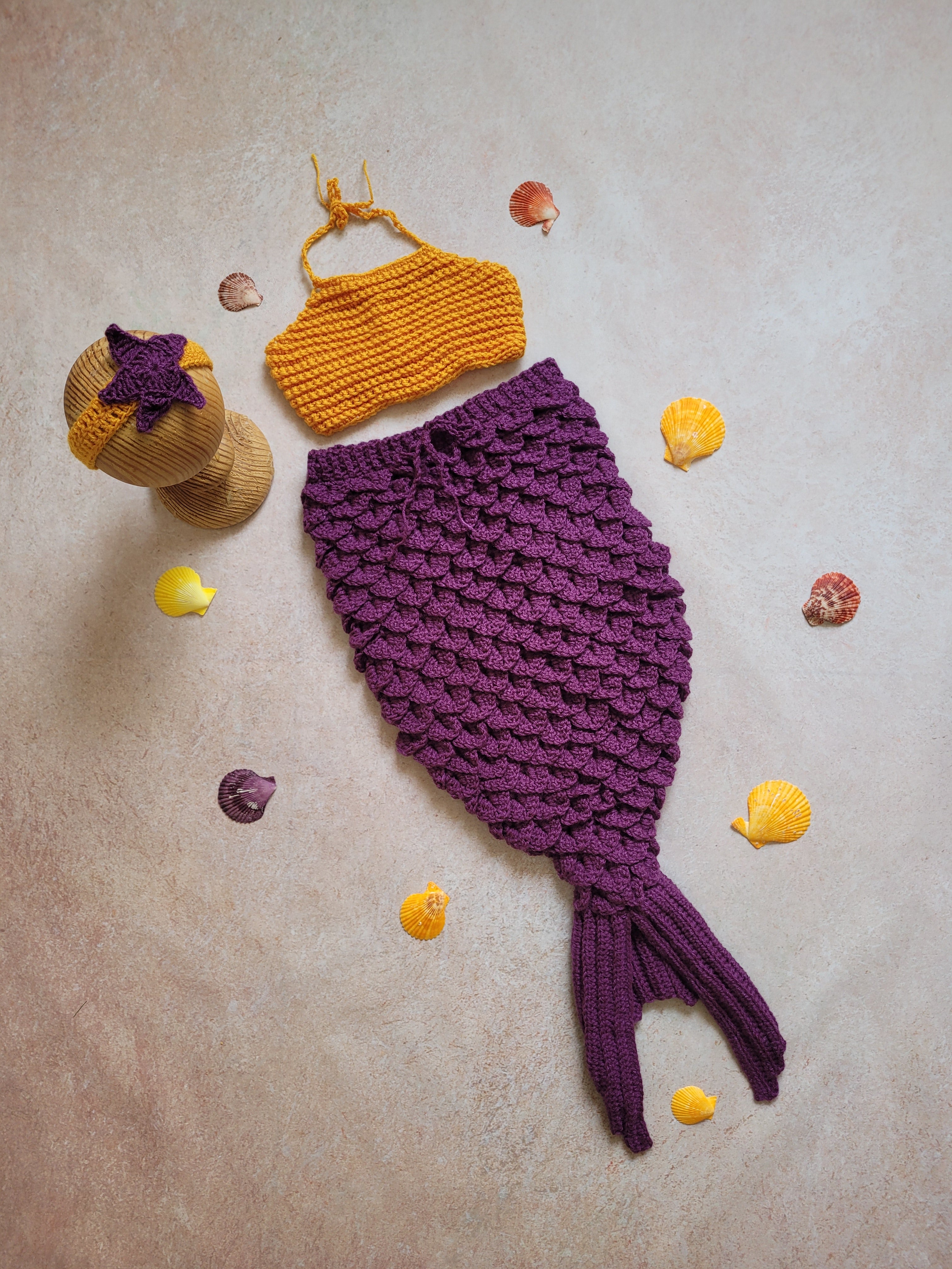 Mermaid Set (Mermaid Top, Bottom & Headband)