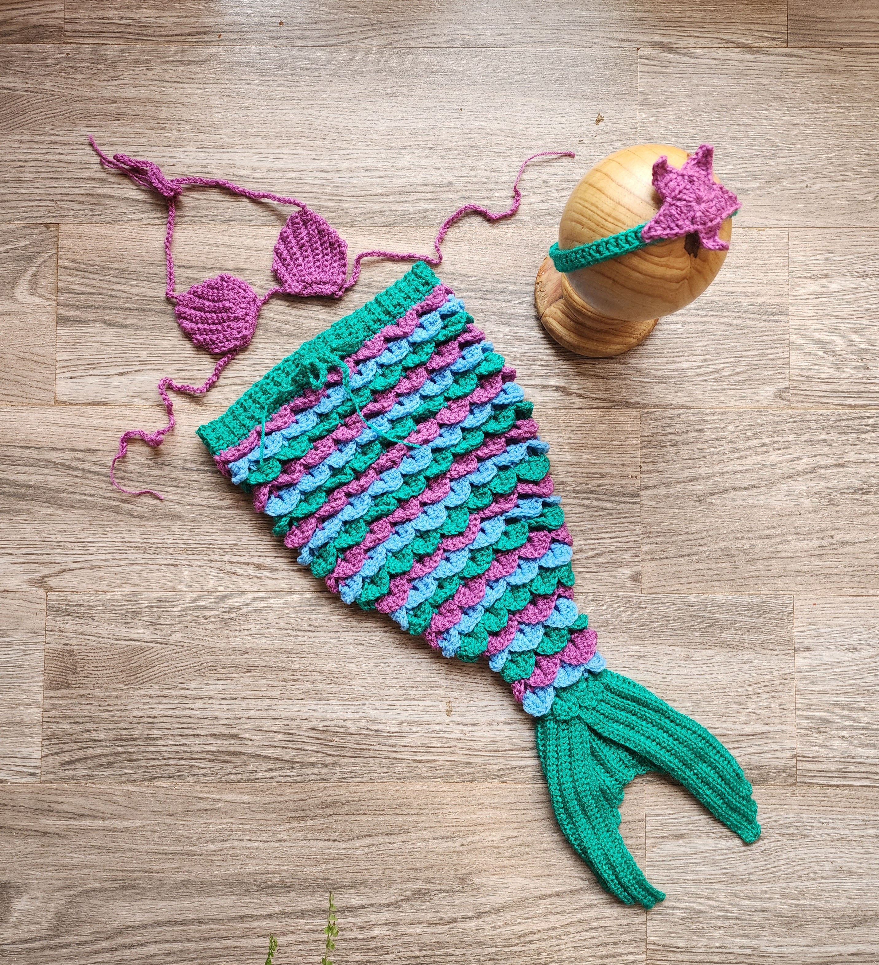 Mermaid Set (Mermaid Top, Bottom & Headband)