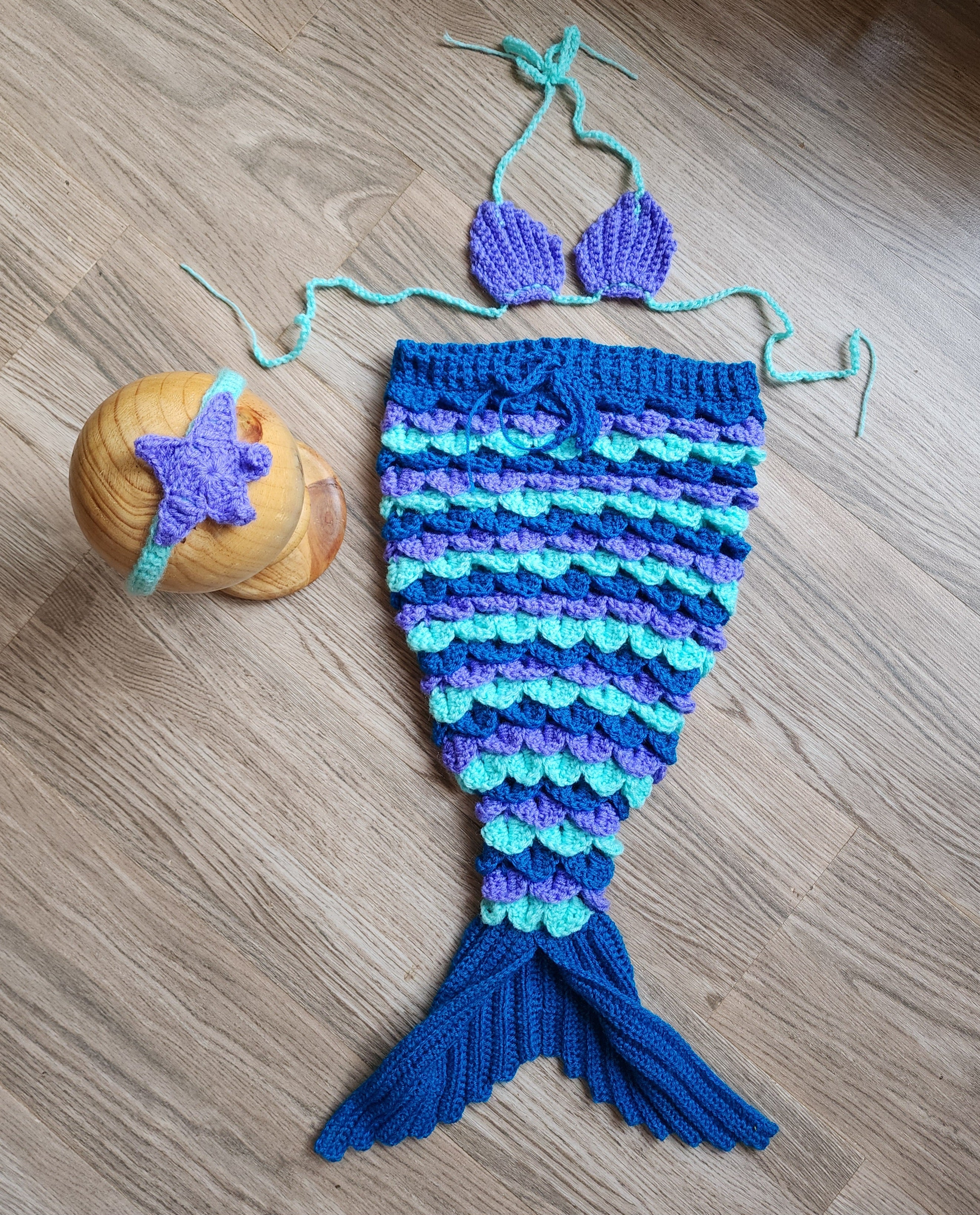 Mermaid Set (Mermaid Top, Bottom & Headband)