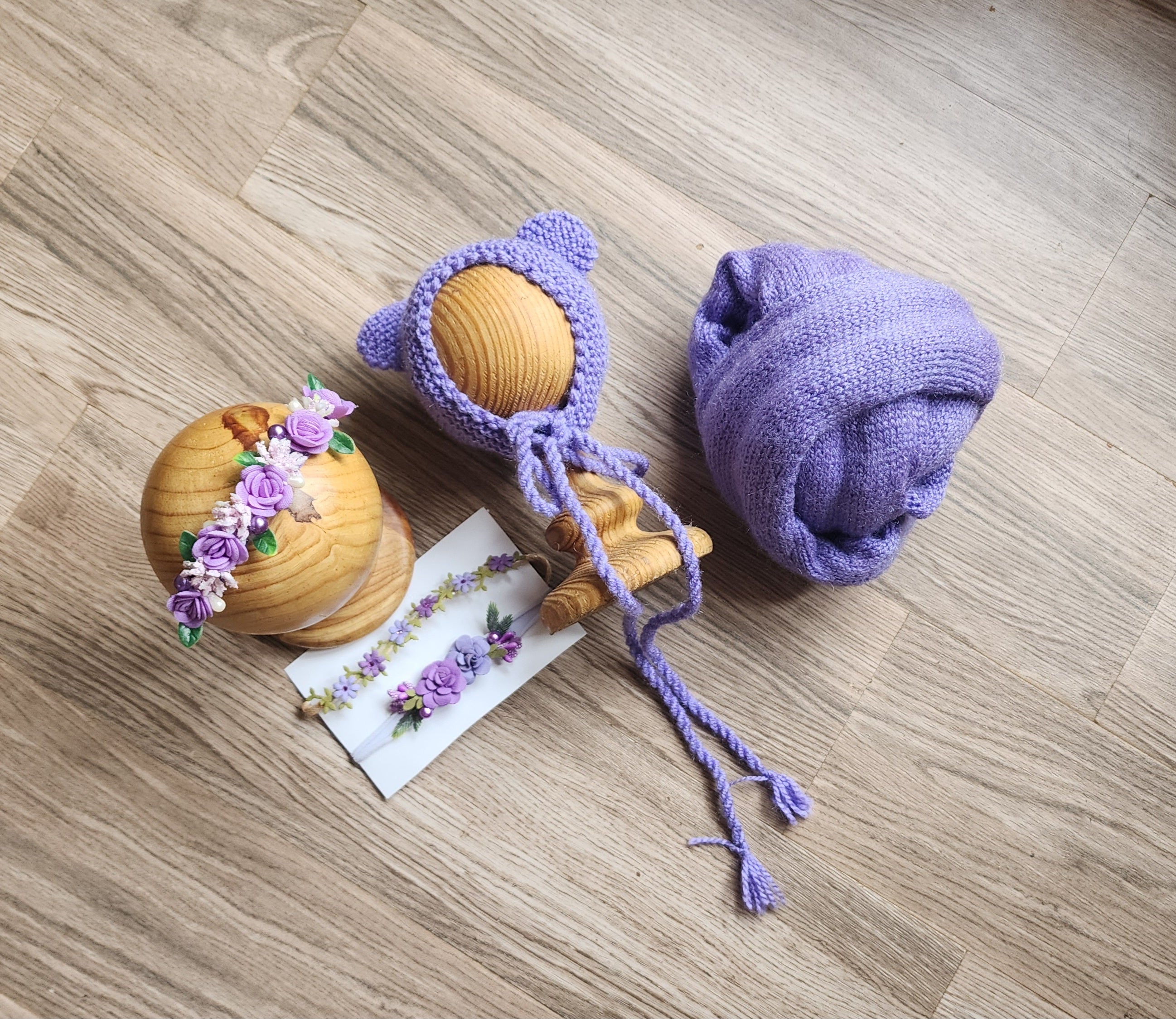 Knitted Wrap & Cap Set Type 2