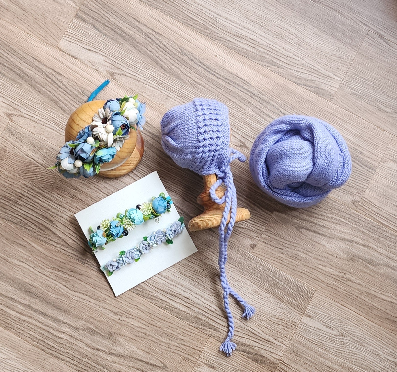 Knitted Wrap & Cap Set Type 2