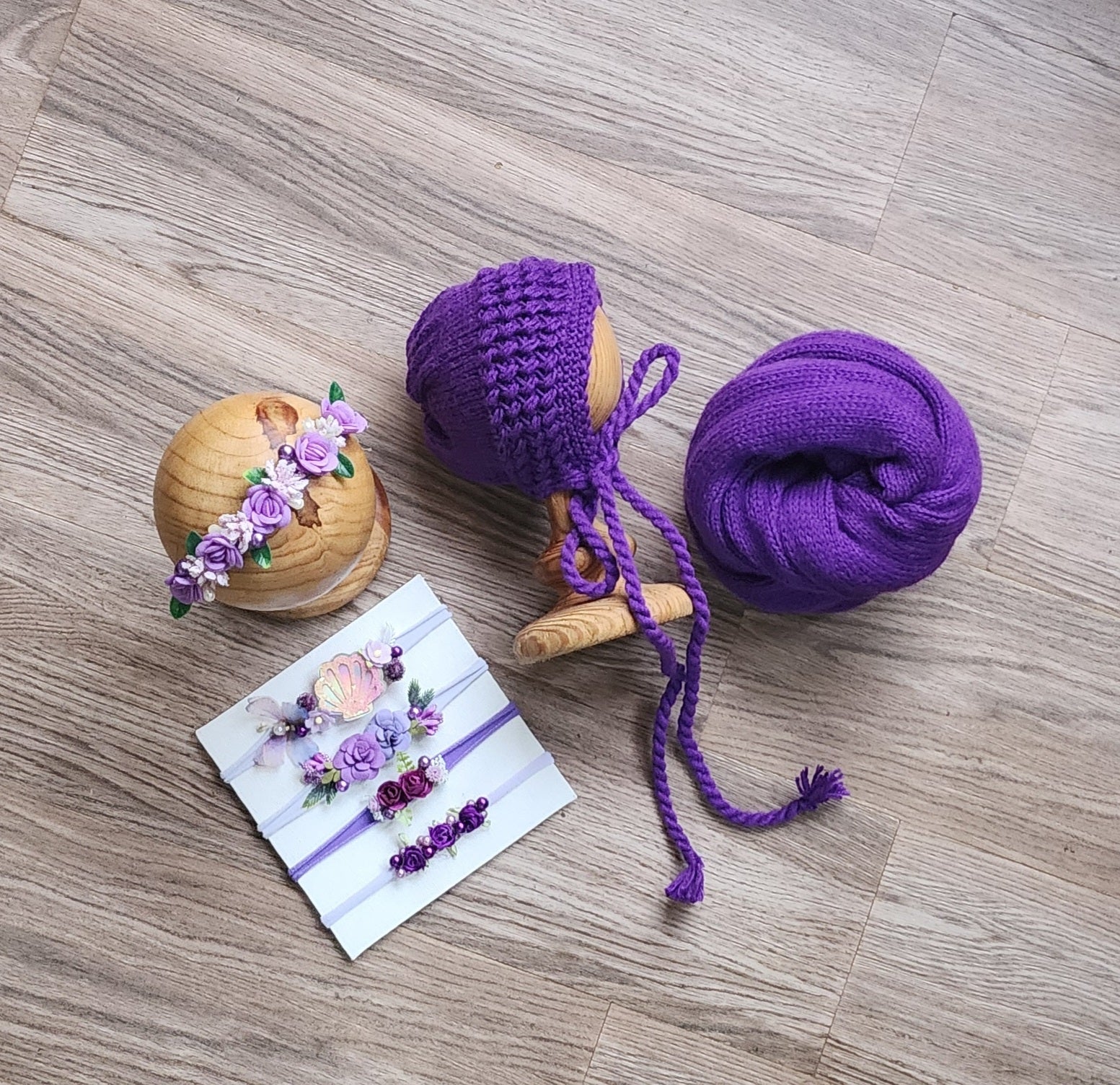 Knitted Wrap & Cap Set Type 2