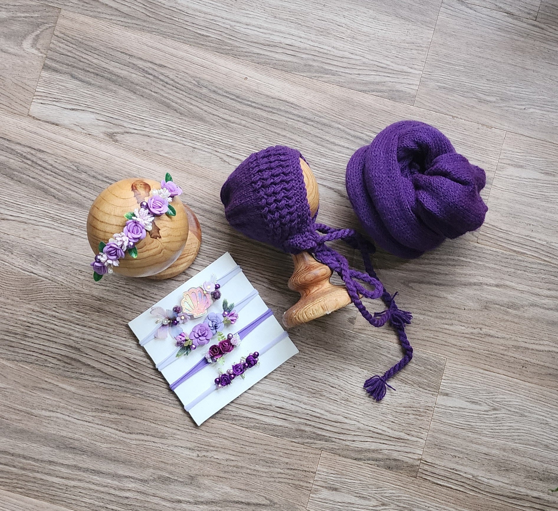 Knitted Wrap & Cap Set Type 2