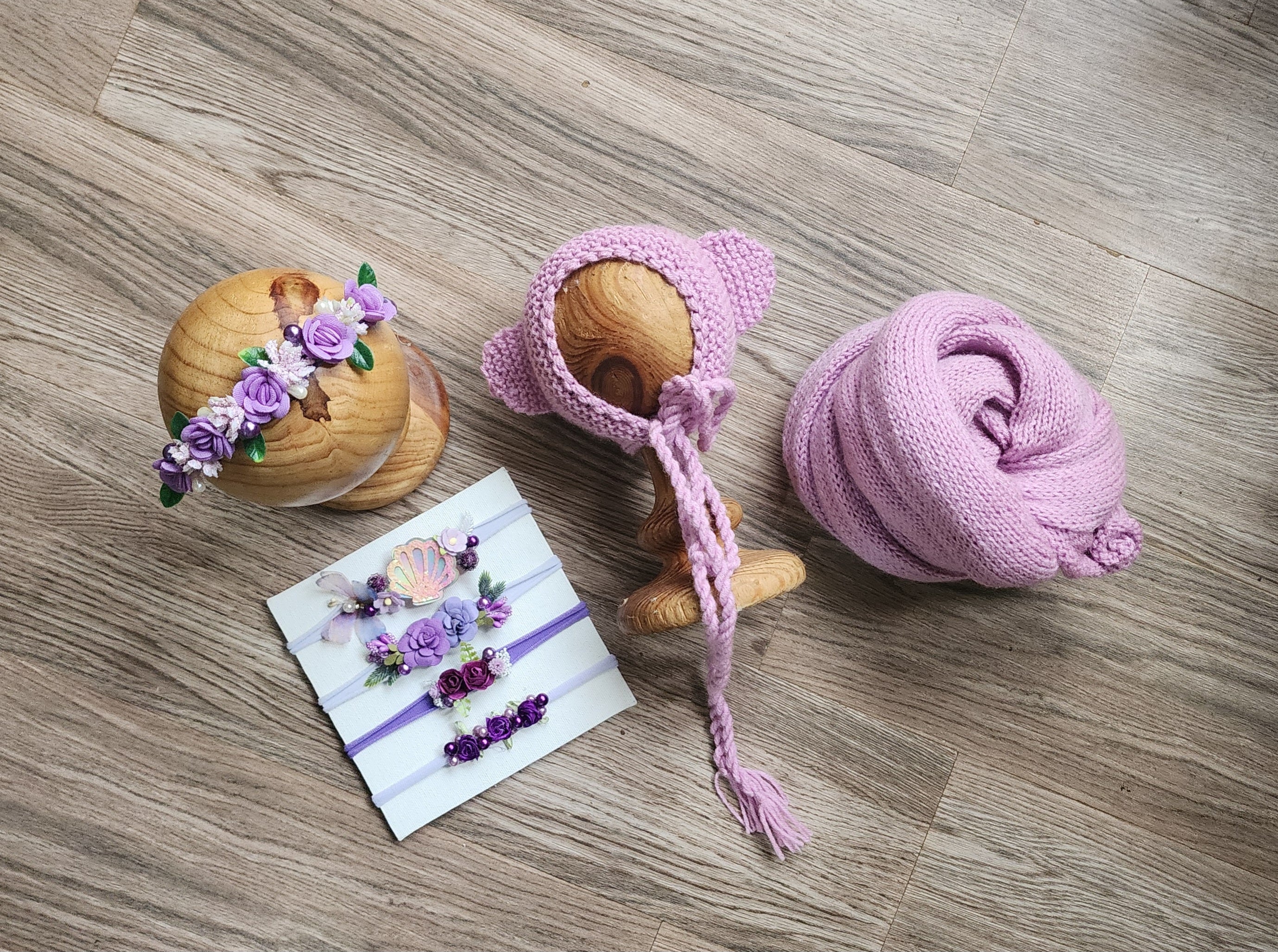 Knitted Wrap & Cap Set Type 2