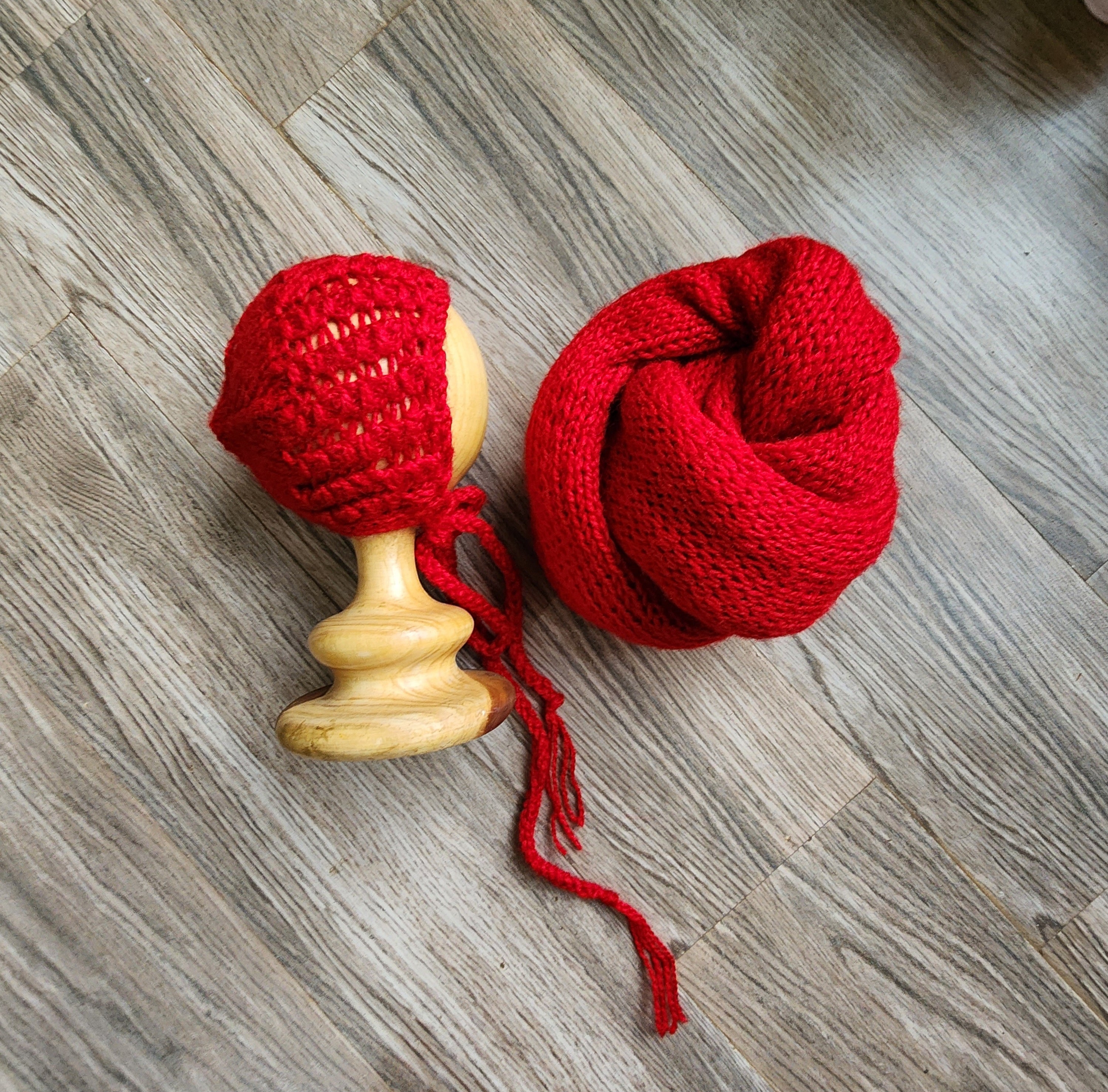 Knitted Wrap & Cap Set Type 4