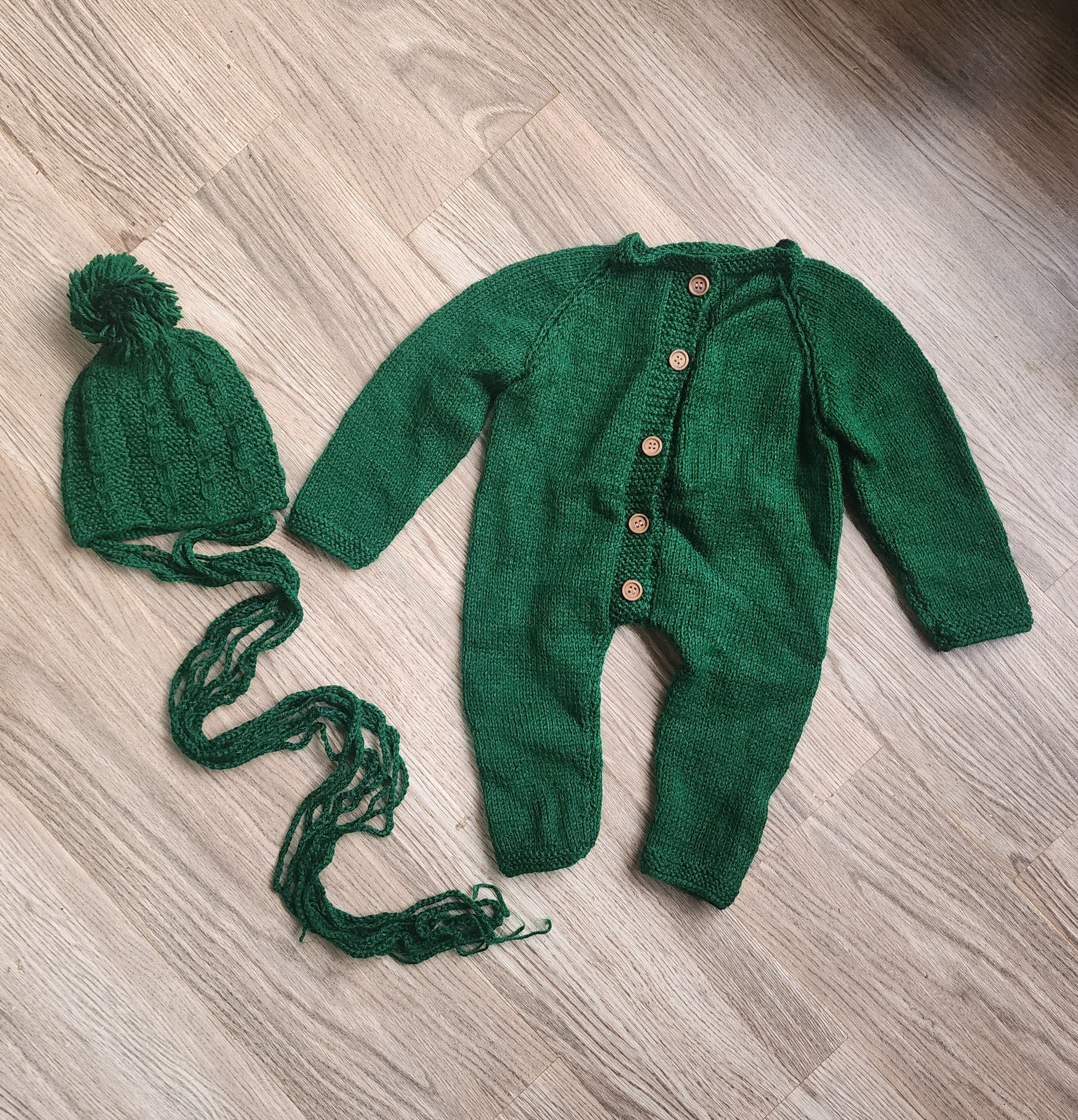 Knitted Romper & Cap Sets