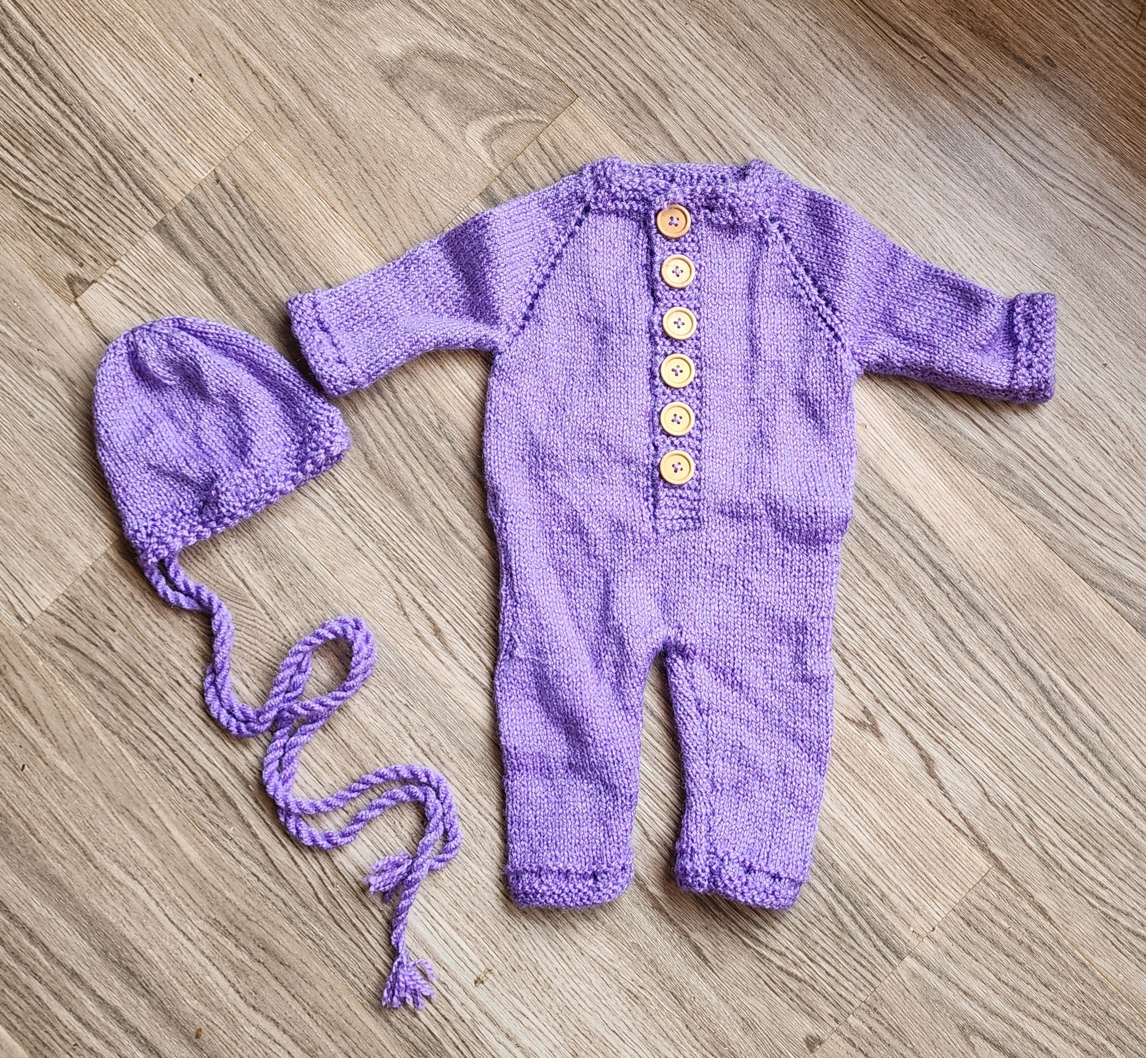 Knitted Romper & Cap Sets