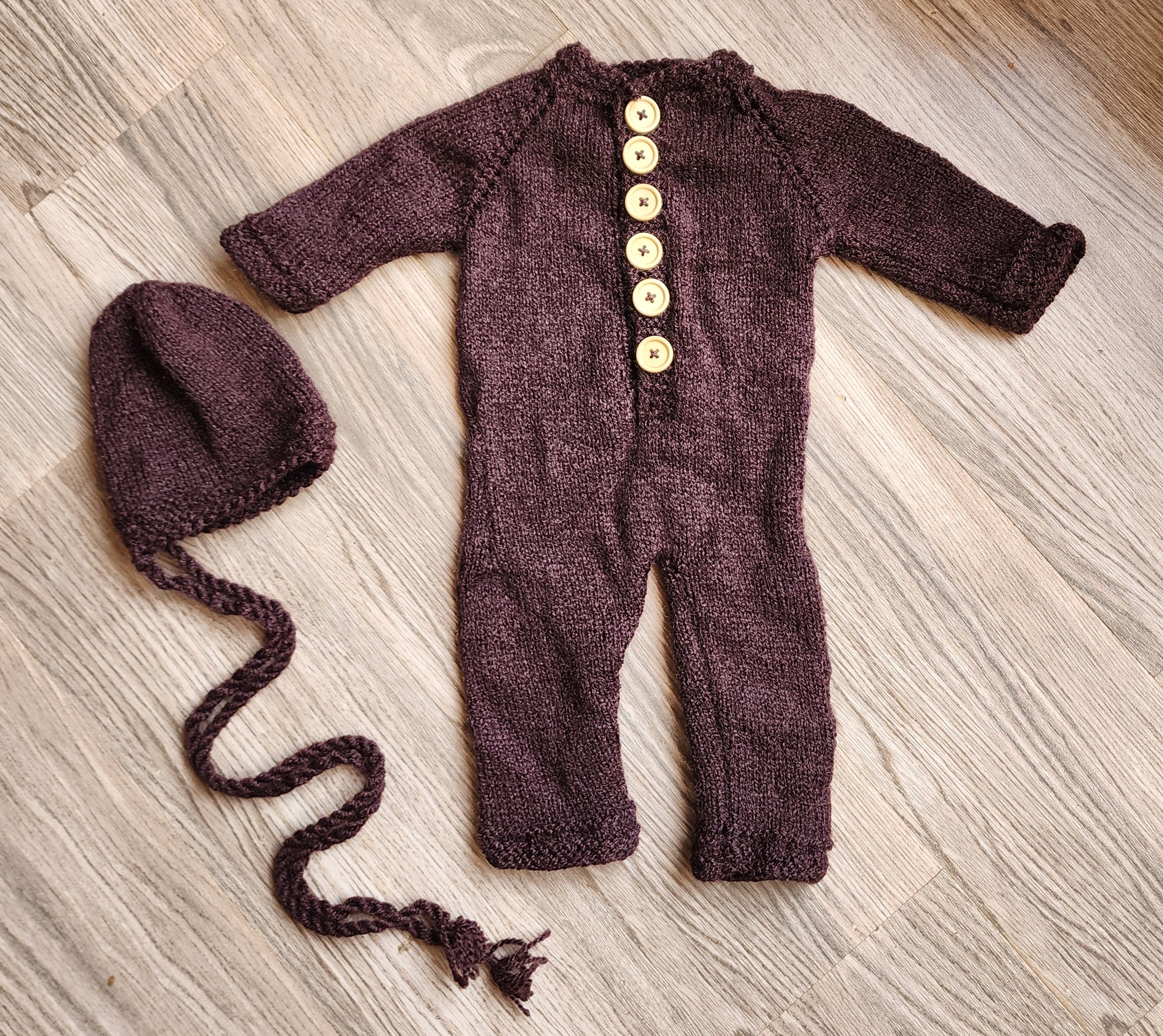 Knitted Romper & Cap Sets