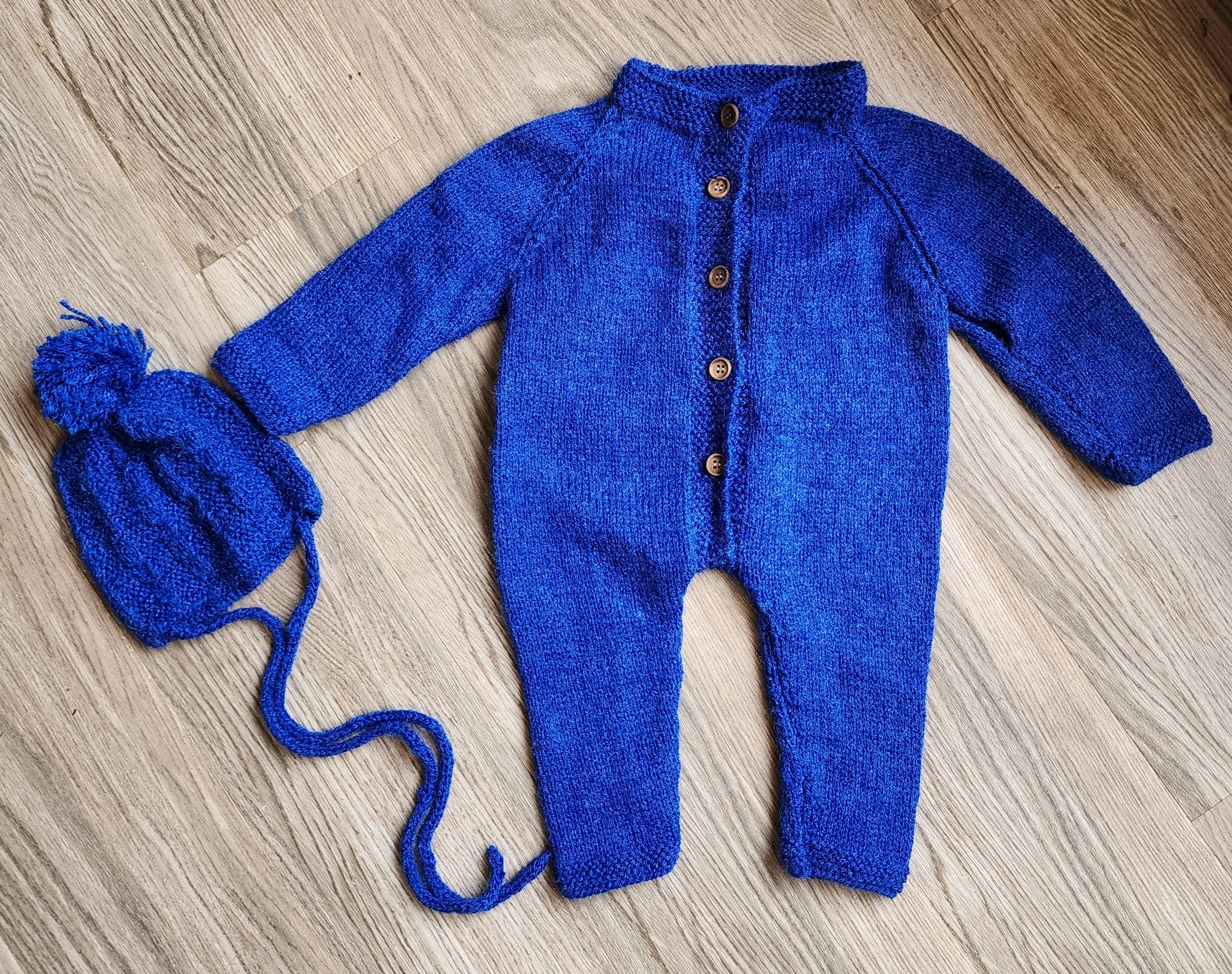 Knitted Romper & Cap Sets