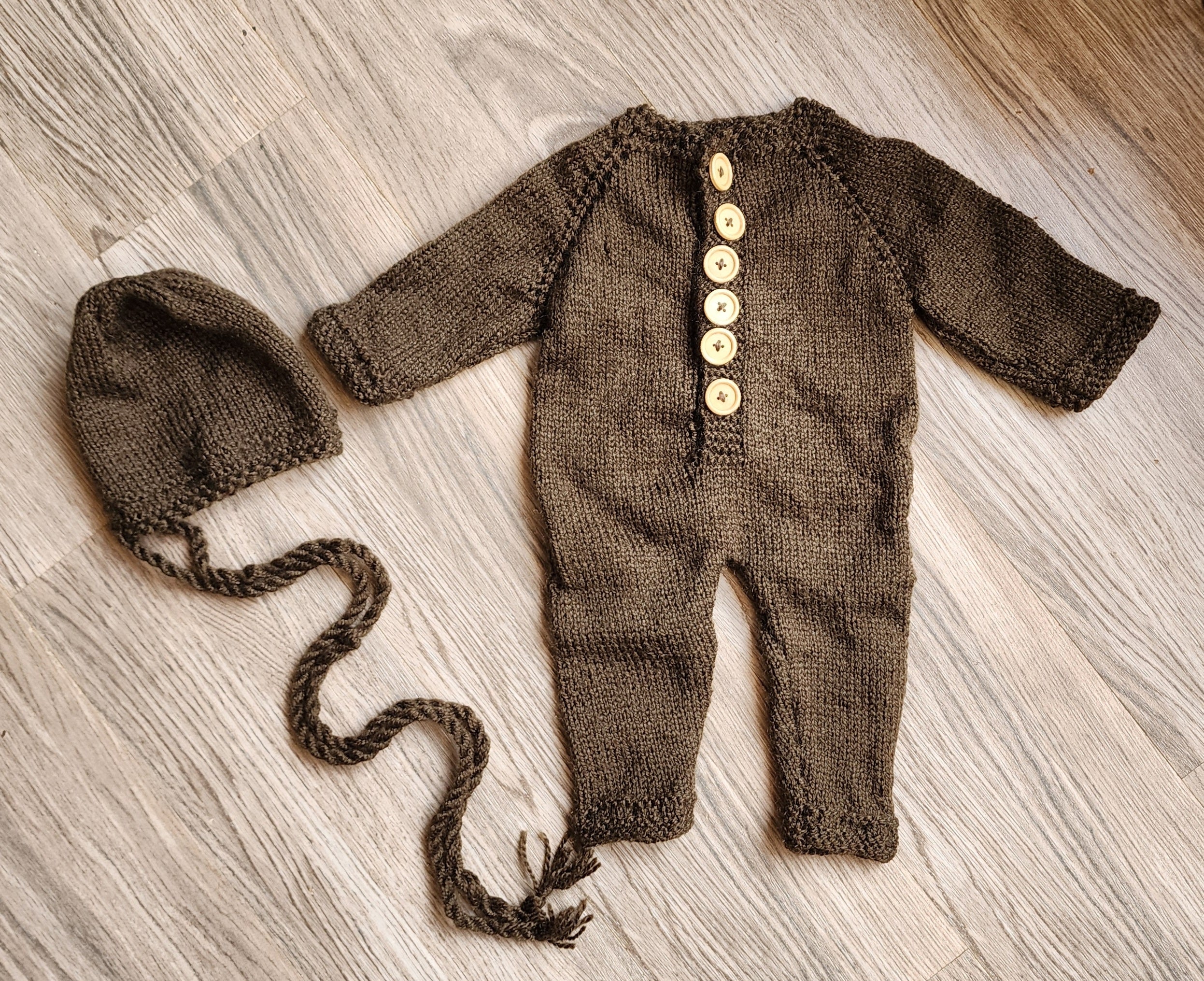 Knitted Romper & Cap Sets