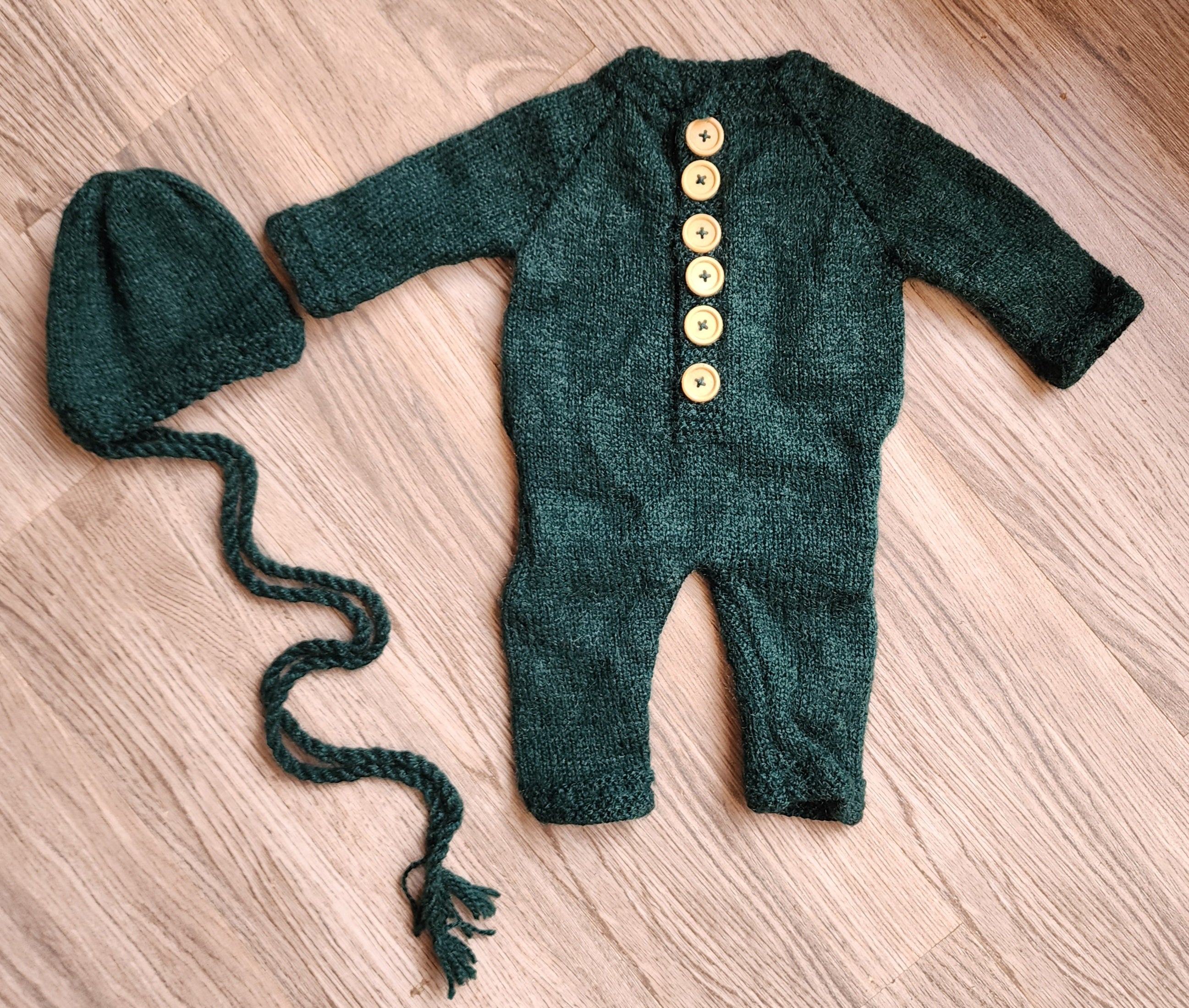 Knitted Romper & Cap Sets