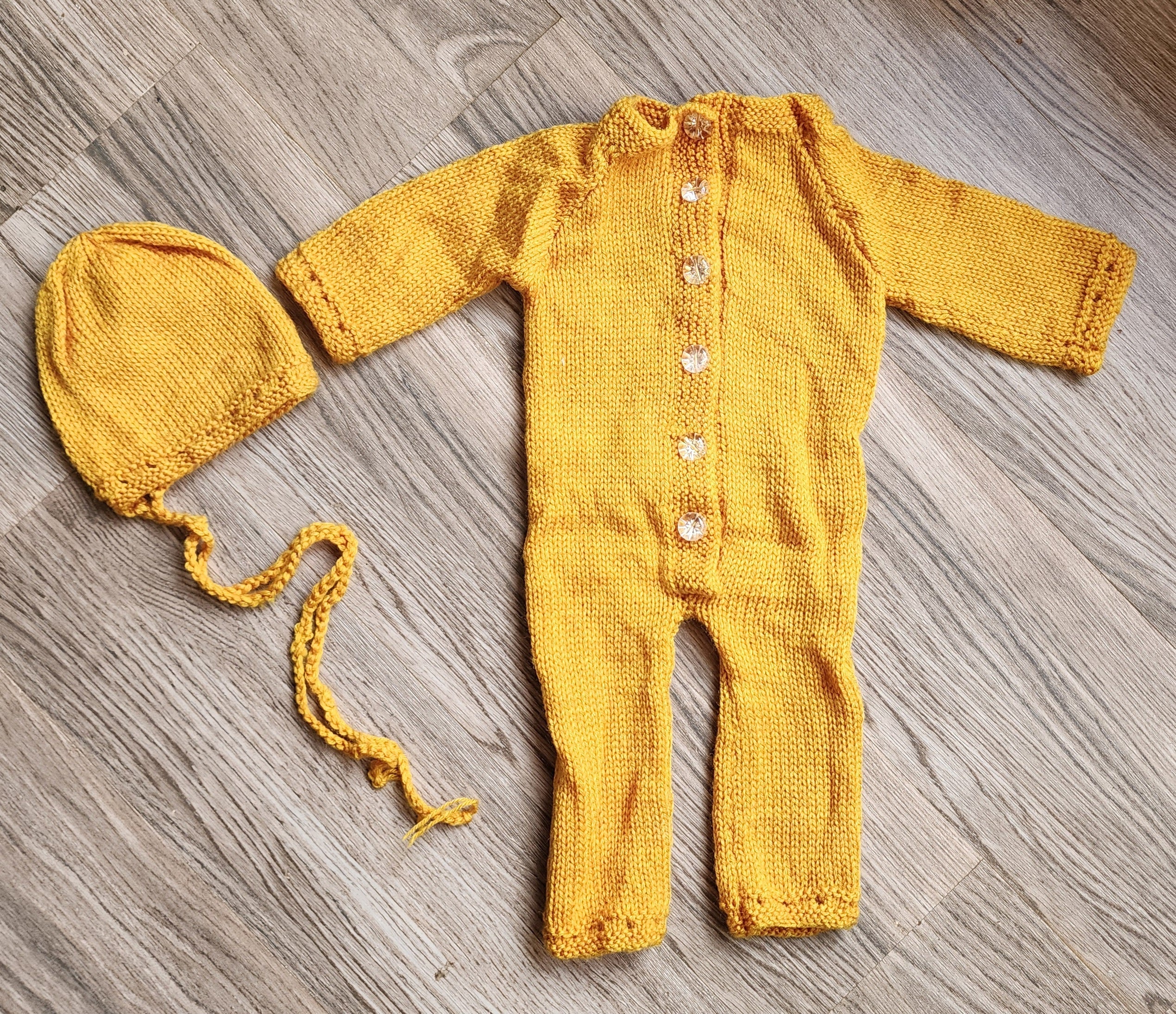 Knitted Romper & Cap Sets