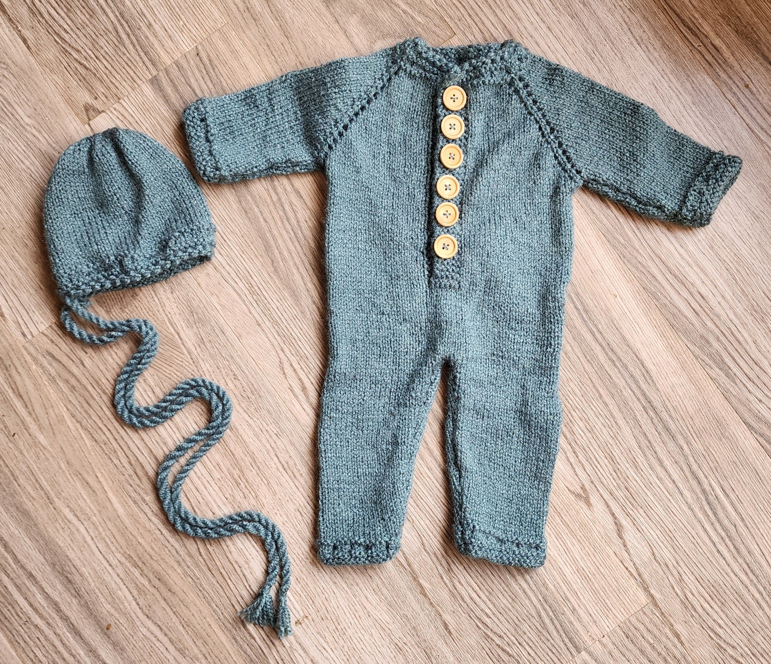 Knitted Romper & Cap Sets
