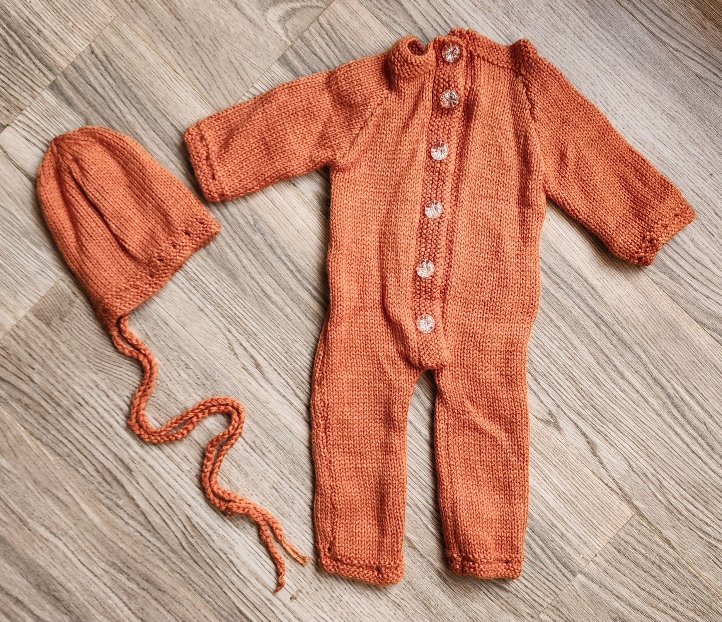 Knitted Romper & Cap Sets