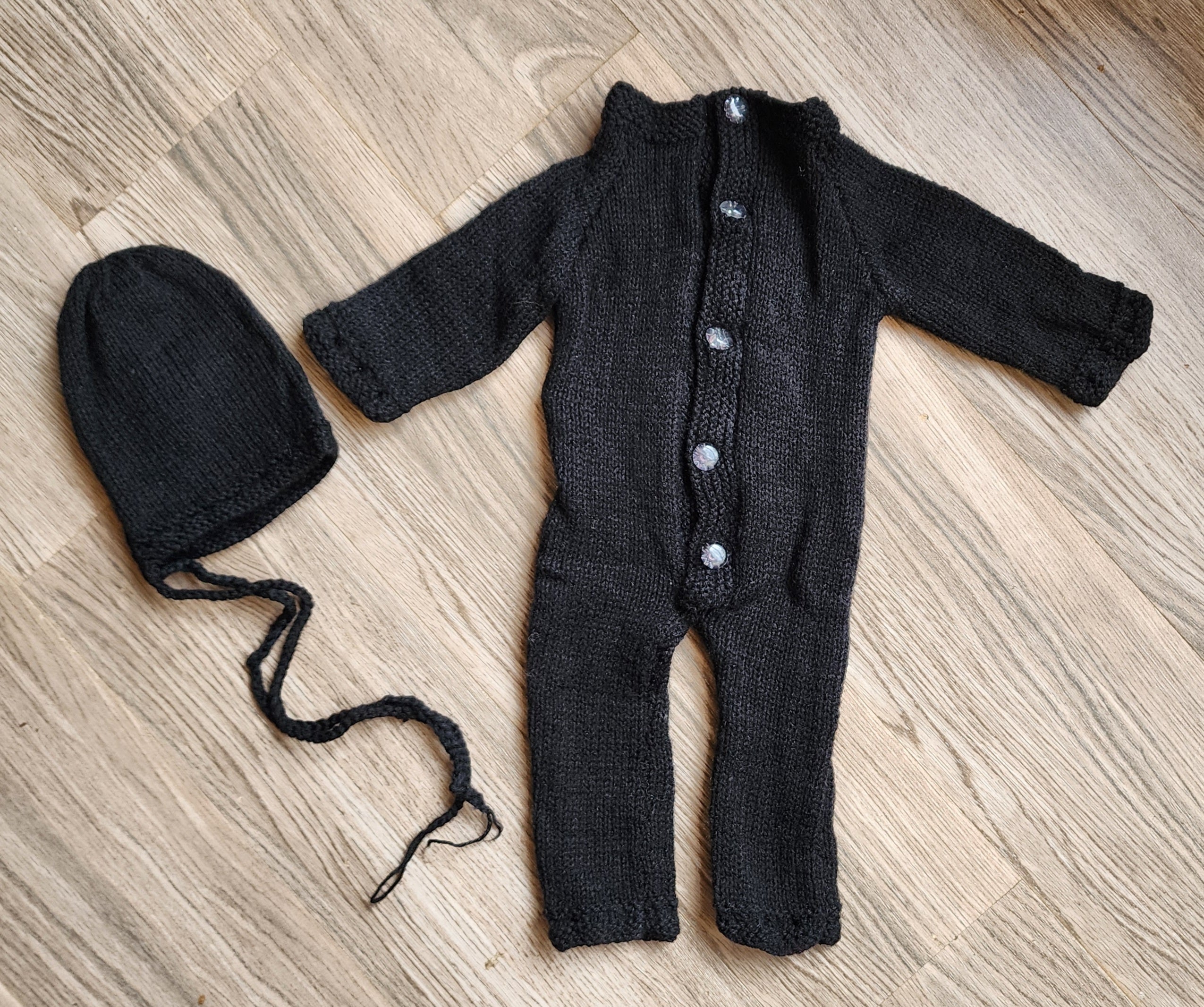 Knitted Romper & Cap Sets