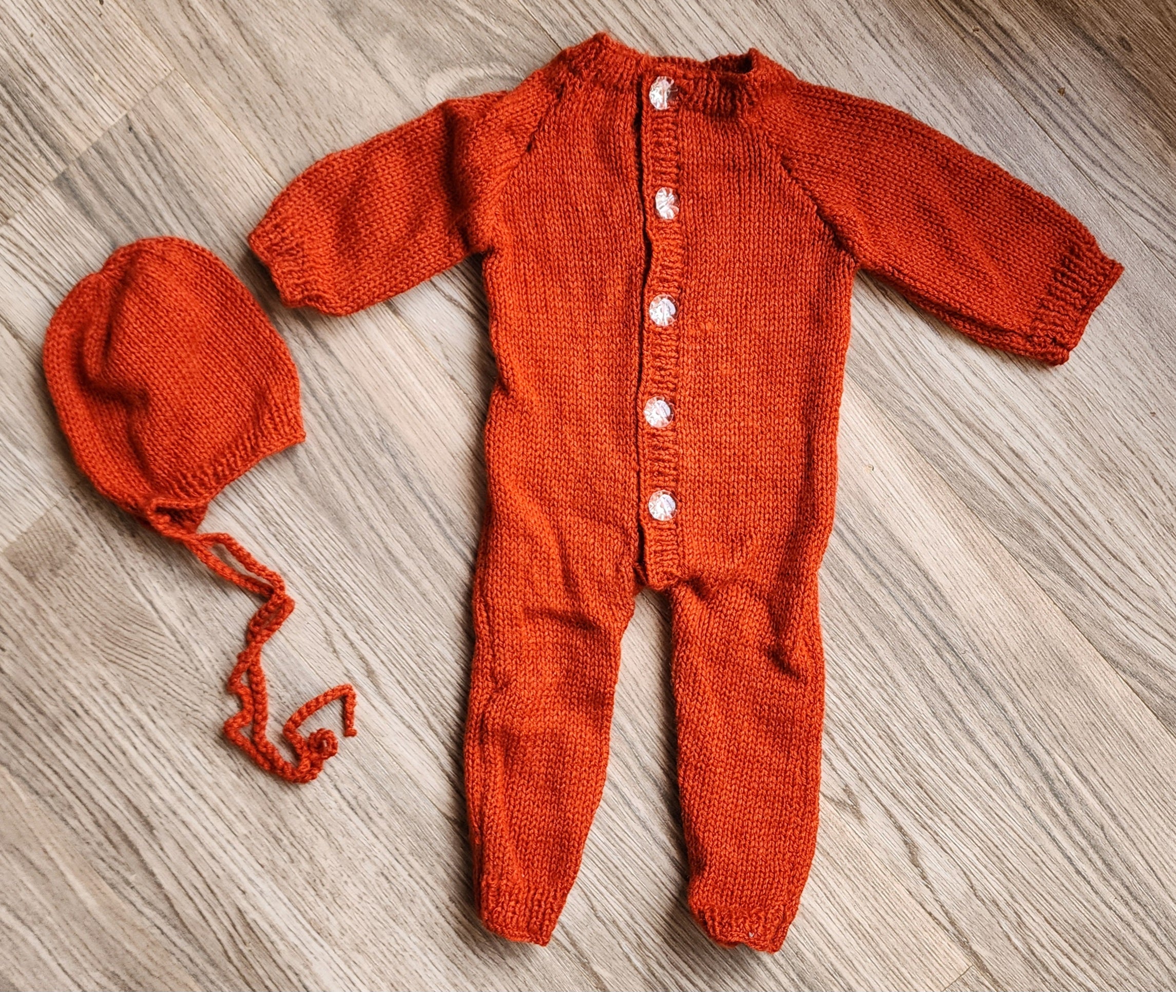 Knitted Romper & Cap Sets