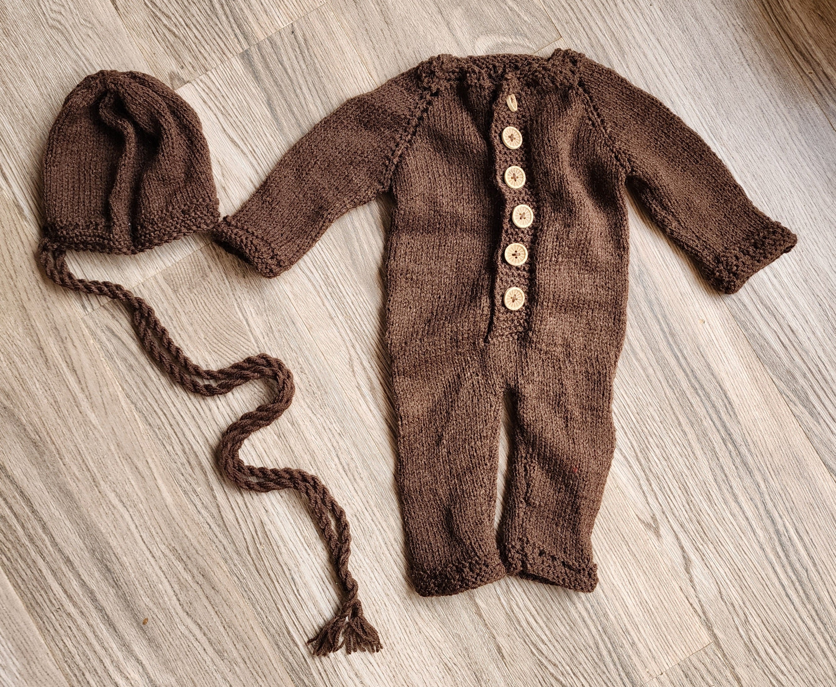 Knitted Romper & Cap Sets