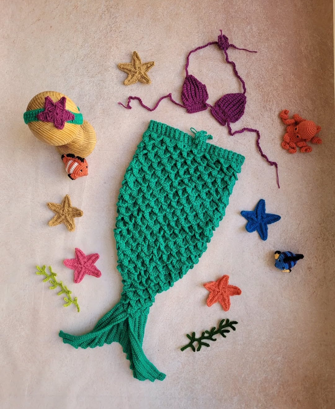 Mermaid Set (Mermaid Top, Bottom & Headband)