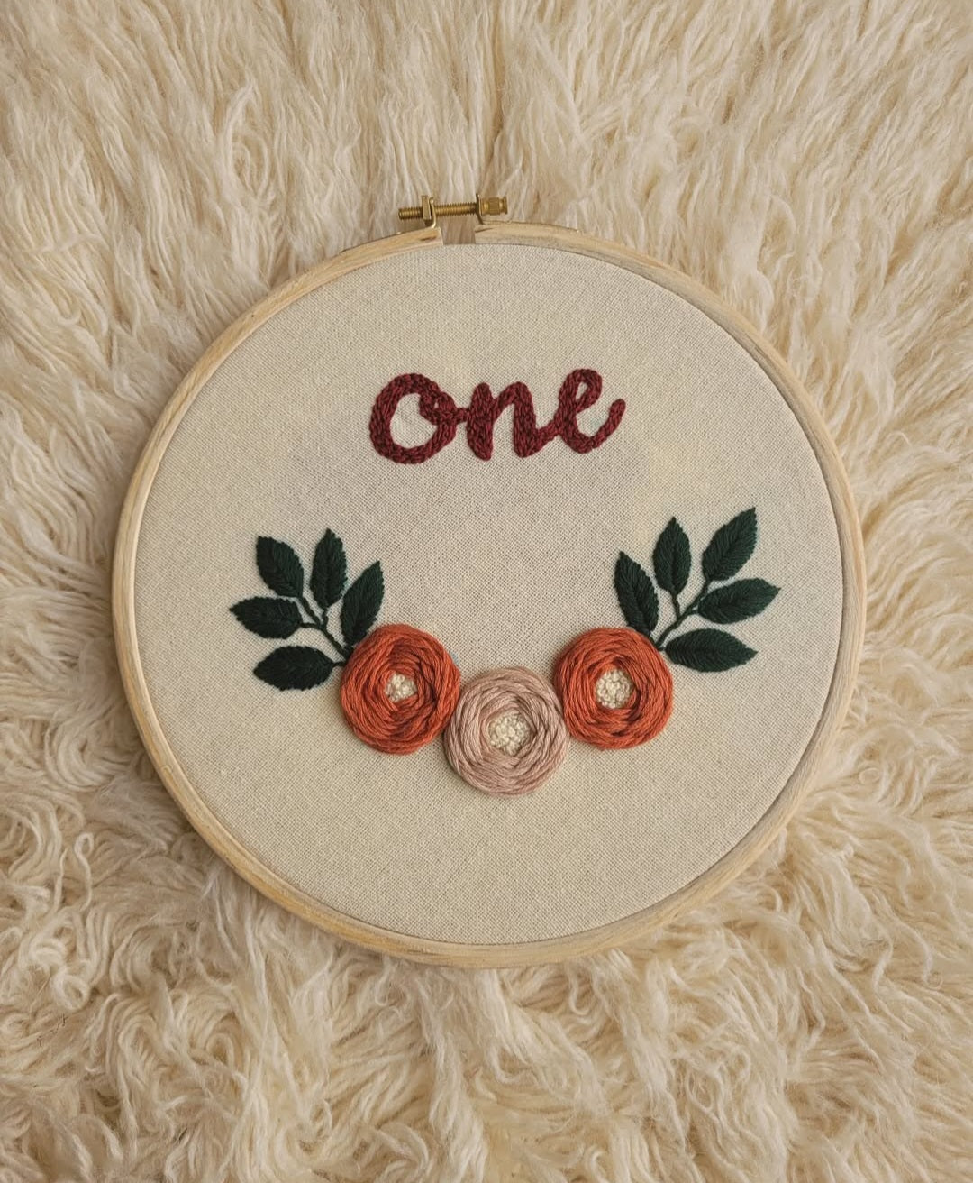 Hand Embroidered Hoop